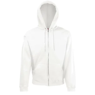 FOTL Sweatshirt med genomgående dragkedja och huva - Vit