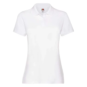 Fruit Of The Loom Premium pikétröja för damer - Vit