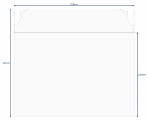 Kuvert för kurirpost i kartong - Vit