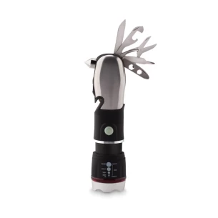 Multifunktionell ficklampa - HAMLIGHT - Svart