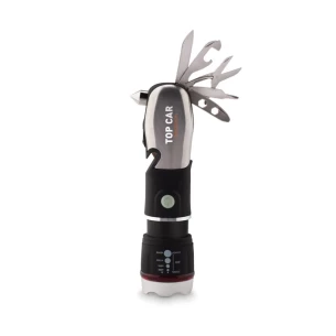 Multifunktionell ficklampa - HAMLIGHT - Svart