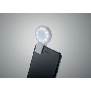 LED-selfielampa med klämma - PINNY- vit