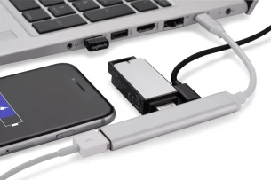 USB HUB-splitter - ROSKO - Silver