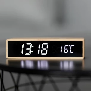 Conti induktiv laddare med klocka och termometer - Beige