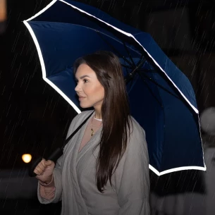 Refu paraply med reflekterande tejp - Blå