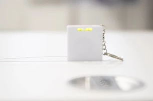RIZO måttband nyckelring 1 m - Vit