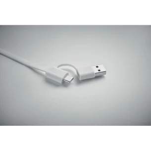60 Watt utdragbar laddningskabel - LINEA - Vit