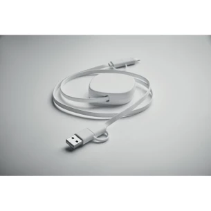 60 Watt utdragbar laddningskabel - LINEA - Vit