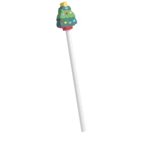 Julpenna med suddgummi - Grön