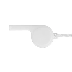 Visselpipa med snöre - Vit