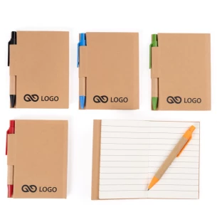 Eco1 anteckningsbok med penna - Orange