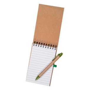 Eco2 anteckningsblock med penna - Grön