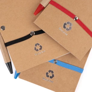 Eco2 anteckningsblock med penna - Svart