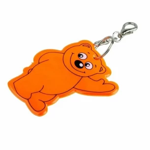 Nyckelring med reflekterande teddybjörn - Orange