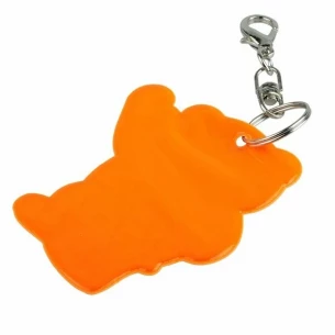Nyckelring med reflekterande teddybjörn - Orange