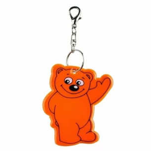 Nyckelring med reflekterande teddybjörn - Orange
