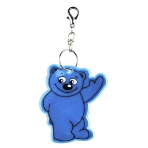 Nyckelring med reflekterande teddybjörn - Blå