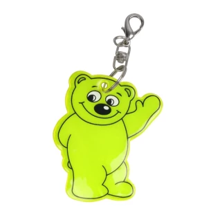 Nyckelring med reflekterande teddybjörn - Gul