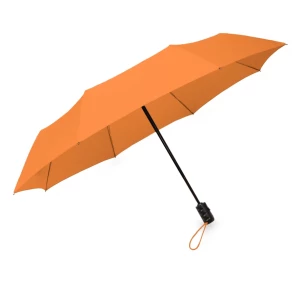 LEEDS hopfällbart paraply, automatiskt - Orange