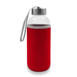 Glasflaska 420 ml Bob – röd