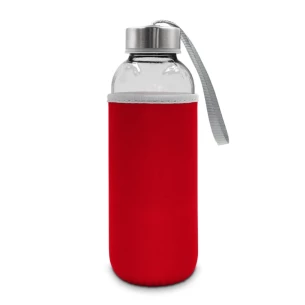 Glasflaska 420 ml Bob – röd