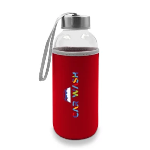 Glasflaska 420 ml Bob – röd