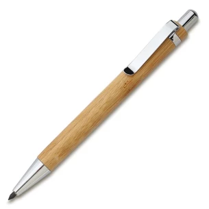 Bambupennor (kulspets och blyertspenna) i etui från Lakimus – beige
