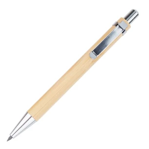 Bambupennor (kulspets och blyertspenna) i etui från Lakimus – beige