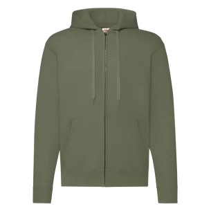 FOTL Sweatshirt med genomgående dragkedja och huva - Oliv