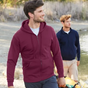 FOTL Sweatshirt med genomgående dragkedja och huva - Ljusblå