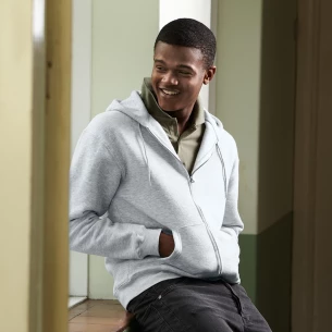 FOTL Sweatshirt med genomgående dragkedja och huva - Ljusblå