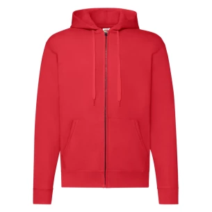 FOTL Sweatshirt med genomgående dragkedja och huva - Röd
