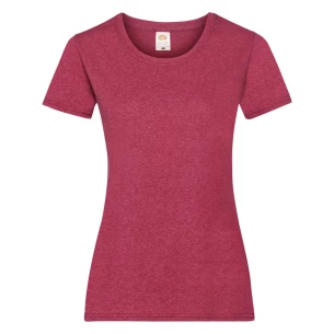 FOTL Lady-Fit ValueWeight T-shirt - Röd Melange