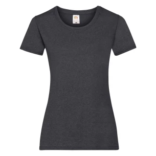 FOTL Lady-Fit ValueWeight T-shirt - Mörkgrå Melange