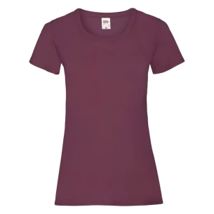 FOTL Lady-Fit ValueWeight T-shirt - Vinröd