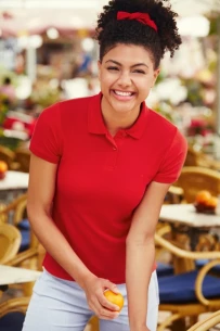 Polotröja 65-35 för damer - Röd