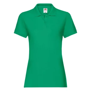 Fruit Of The Loom Premium pikétröja för damer - Grön