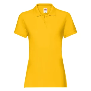 Fruit Of The Loom Premium polotröja för damer - Mörkgul