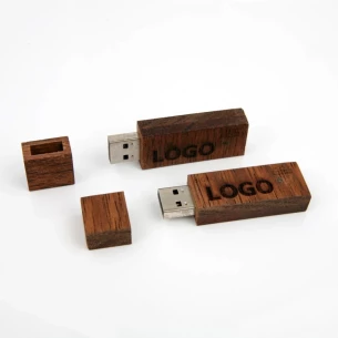Wood 32Gb Flash Drive - Brun