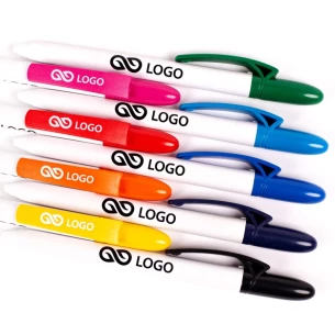 Fyllning Vit penna - Ljusblå